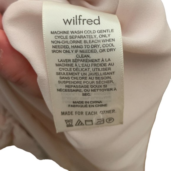 Aritzia Wilfred Women's Golden Hour Floral Midi Dress Soft Pink/Silver Small - Picture 6 of 9